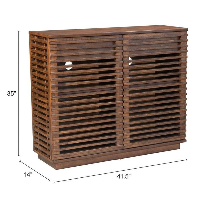 Walnut Zuo Linea Cabinet - Stylish Storage Solution