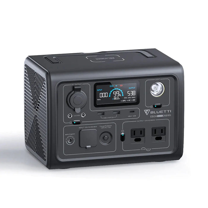 Bluetti 600W Portable Power Station - AC Inverter - Solar and AC Power