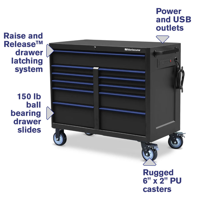 Tool Cabinet: Montezuma 11-Drawer, 46" x 24"