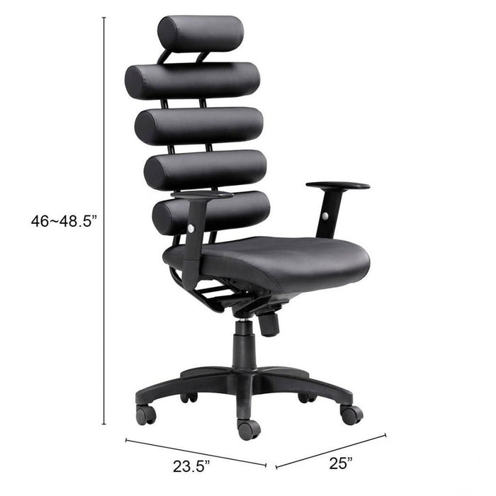 Zuo Unico Black Office Chair - Sleek and Stylish Seating Solution