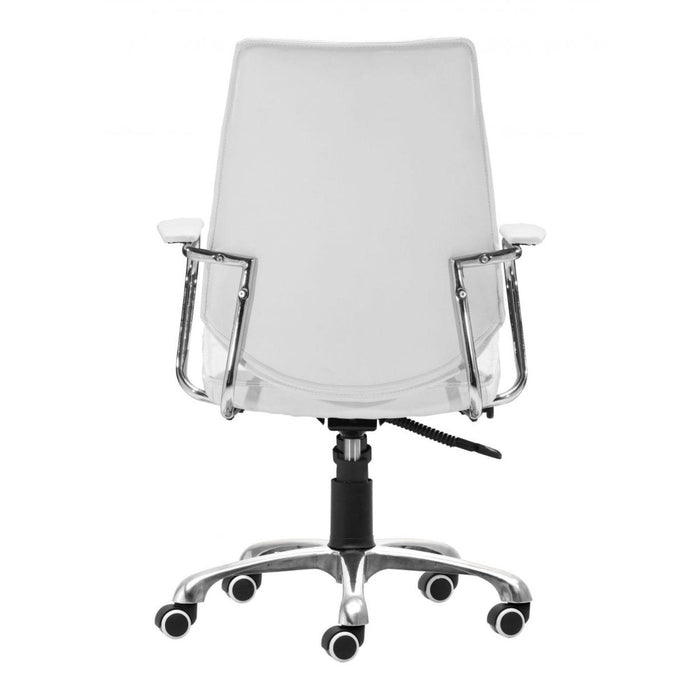 Zuo White Low Back Office Chair - Stylish Ergonomic Seating