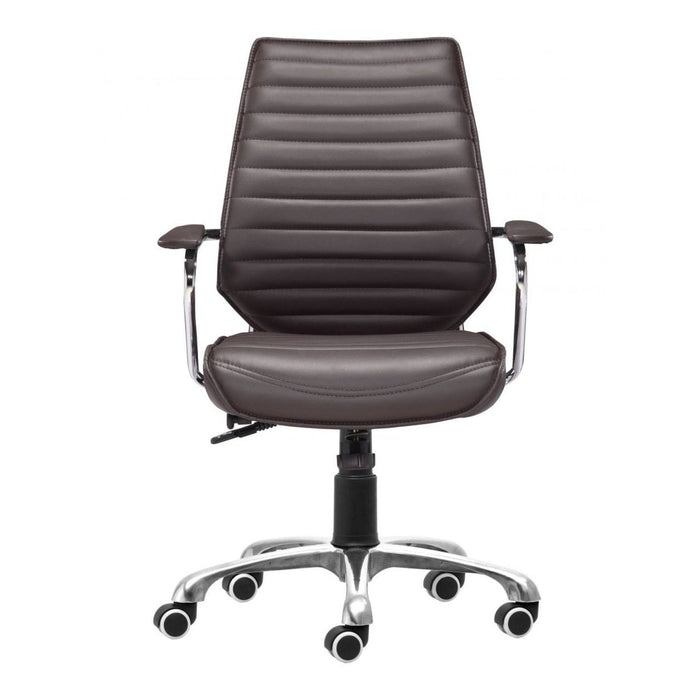 Zuo Espresso Low Back Office Chair - Stylish and Comfortable