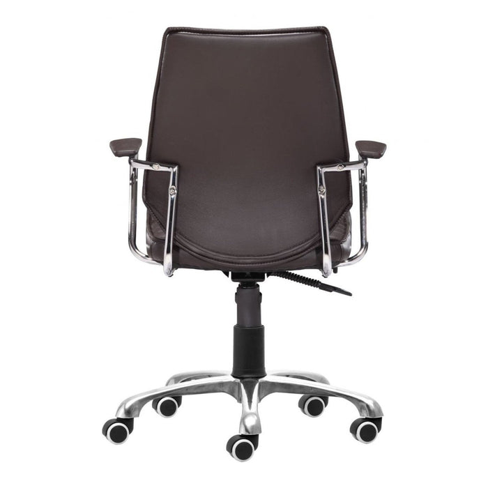 Zuo Espresso Low Back Office Chair - Stylish and Comfortable