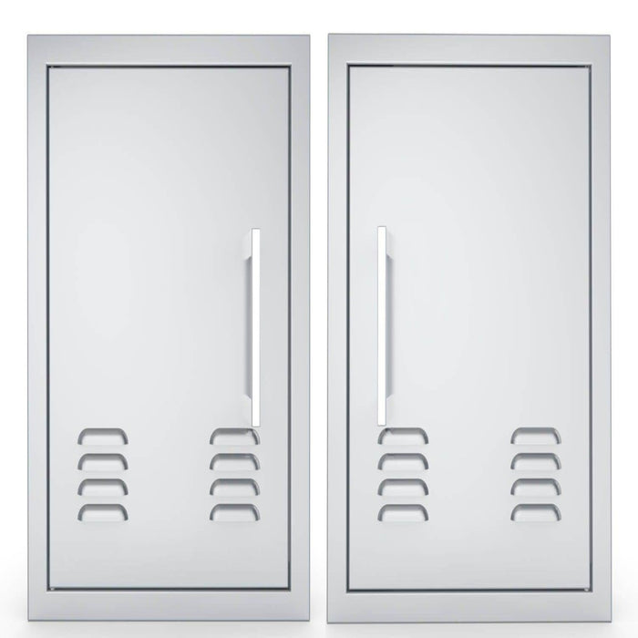 Sunstone Vertical Vented Door - 14" x 20" with Left-Swing Beveled Frame from the Signature Series