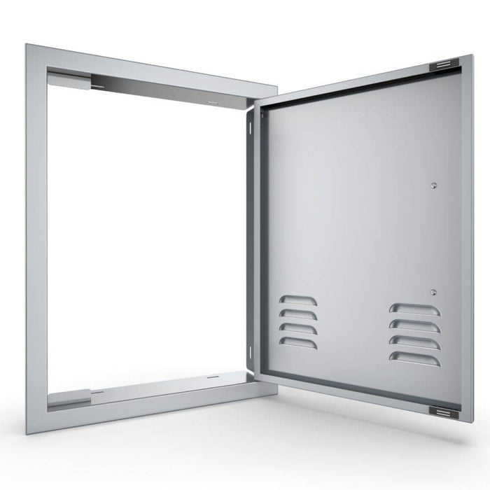 Sunstone Vertical Vented Door - 14" x 20" with Left-Swing Beveled Frame from the Signature Series