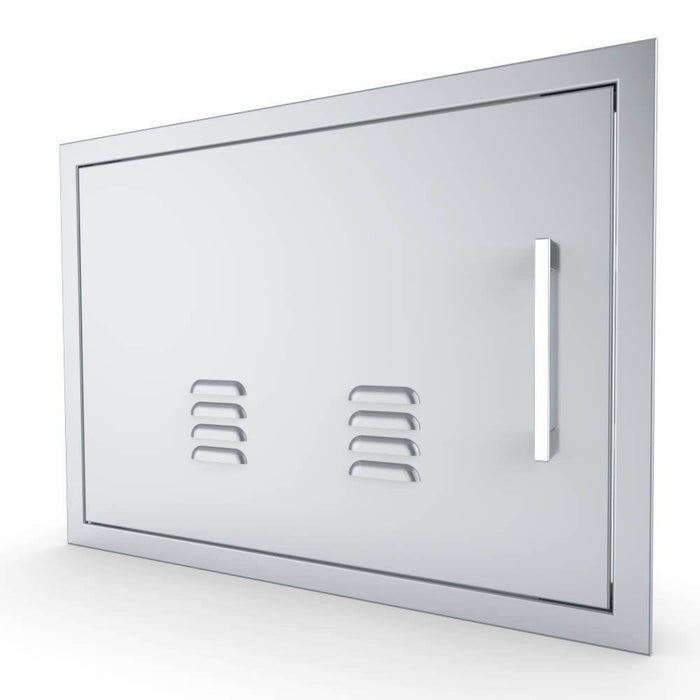 Beveled Frame Left Swing Horizontal Vented Door with a Signature Series - 17" x 24"