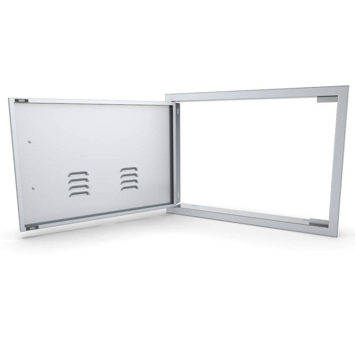 Beveled Frame Left Swing Horizontal Vented Door with a Signature Series - 17" x 24"