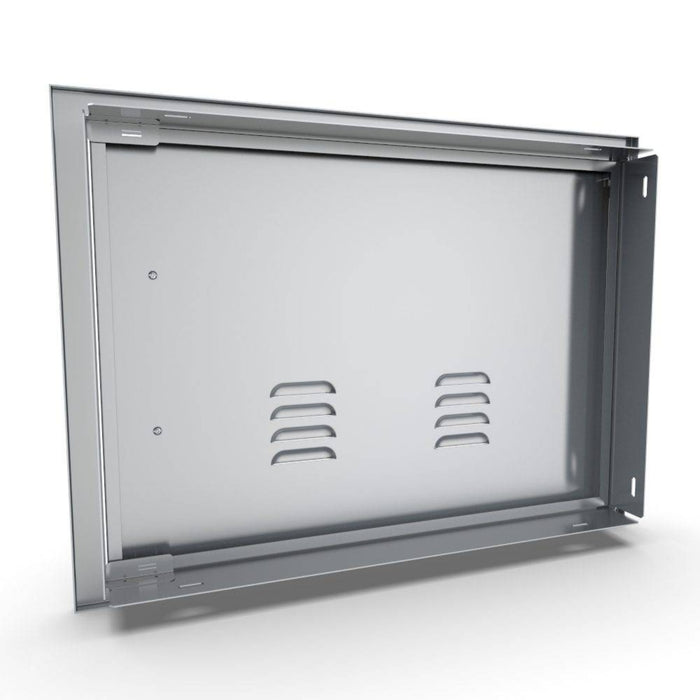 Beveled Frame Left Swing Horizontal Vented Door with a Signature Series - 17" x 24"