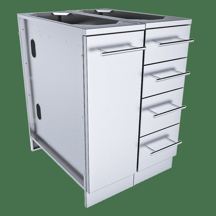 Sunstone's 12-Inch 4-Drawer Multi Storage Base Cabinet - Soft-Closing Features