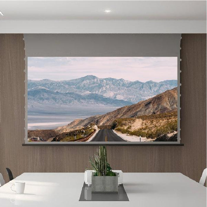 Slimline Motorized Tension 3D ALR (Ambient Light Rejecting) Obsidian Long Throw High Gain Projector Screen by VIVIDSTORM.