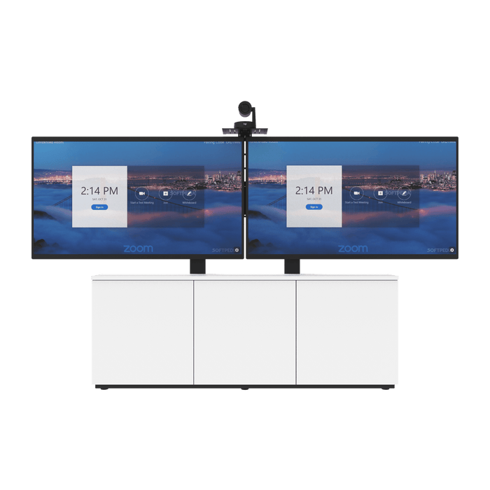 Avteq Thin 3-Bay Credenza, Single Display - 45-98in Display Mount