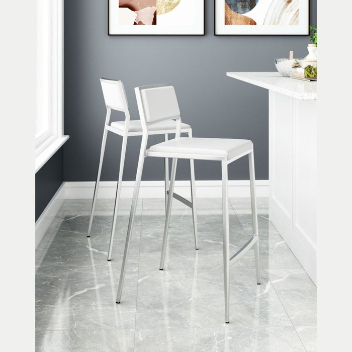 Dolemite White Counter Chairs - Set of 2 for Stylish Seating