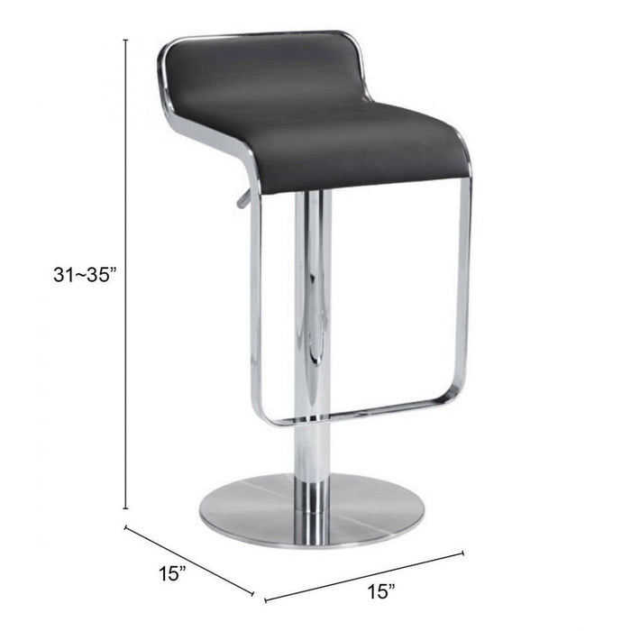 Zuo Equino Barstool Black