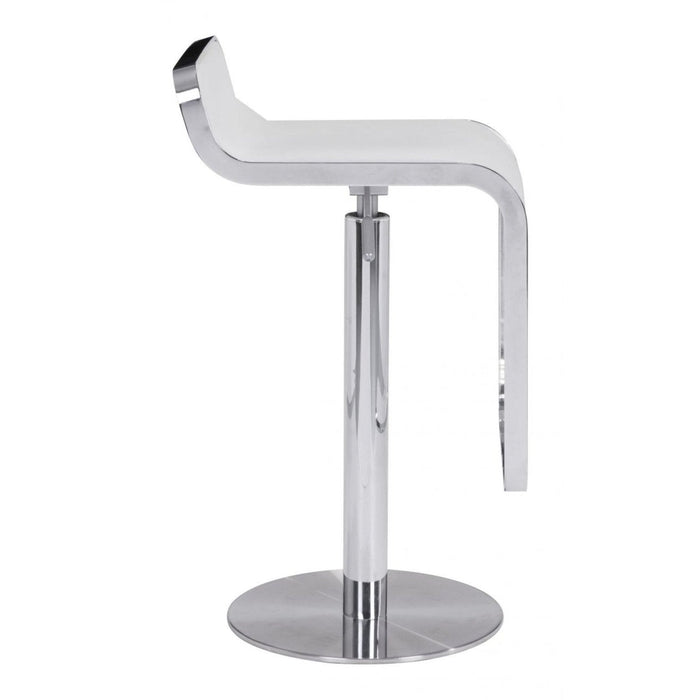 Zuo Equino White Barstool - Sleek and Stylish Seating Solution