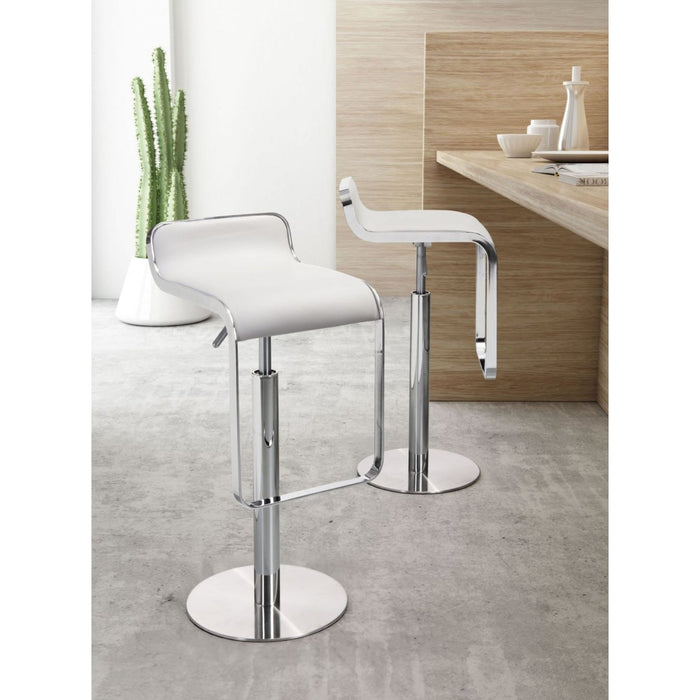 Zuo Equino White Barstool - Sleek and Stylish Seating Solution