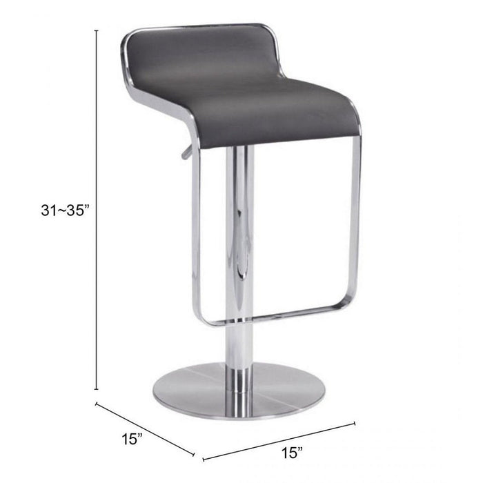 Zuo Equino Espresso Barstool - Elegant Seating