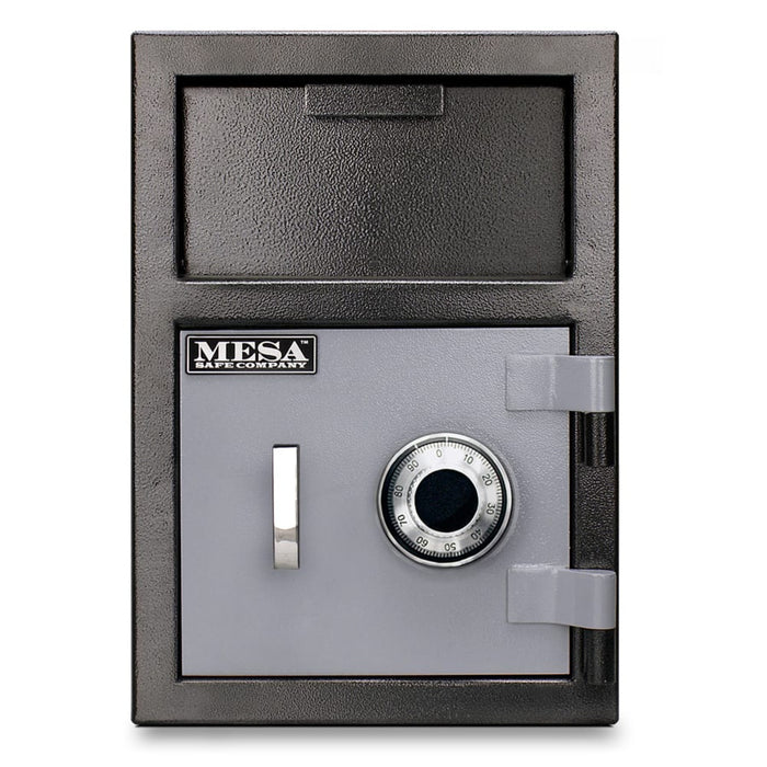 MESA 0.8 Cubic Ft. Combination Lock Depository Safe - All Steel - Two-Tone Black/Grey