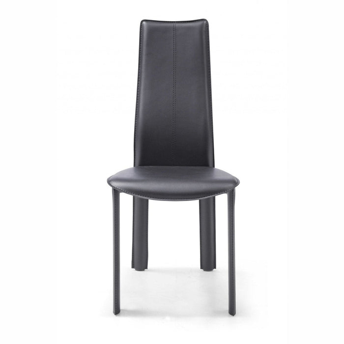 4-Piece Modern Faux Leather Dining Chairs Set by Homeroots