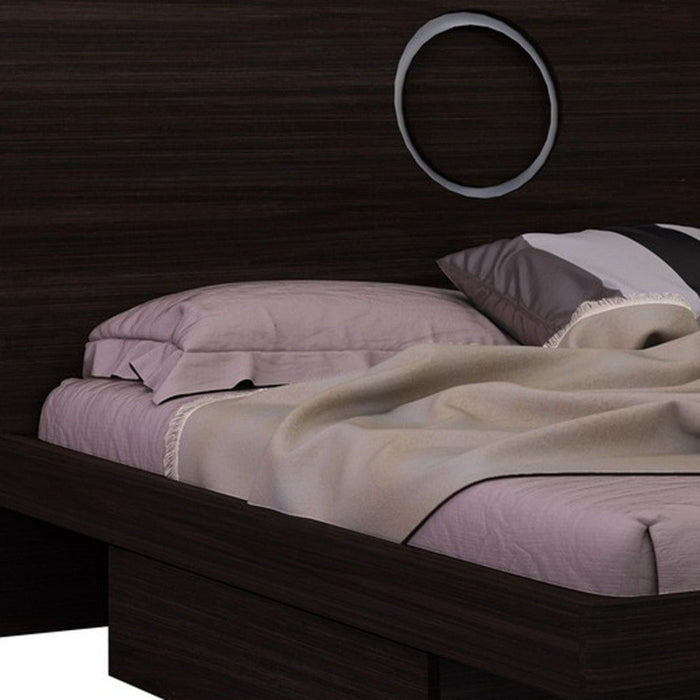 Homeroots King Wood Brown Bed - Elegance Redefined for Your Bedroom