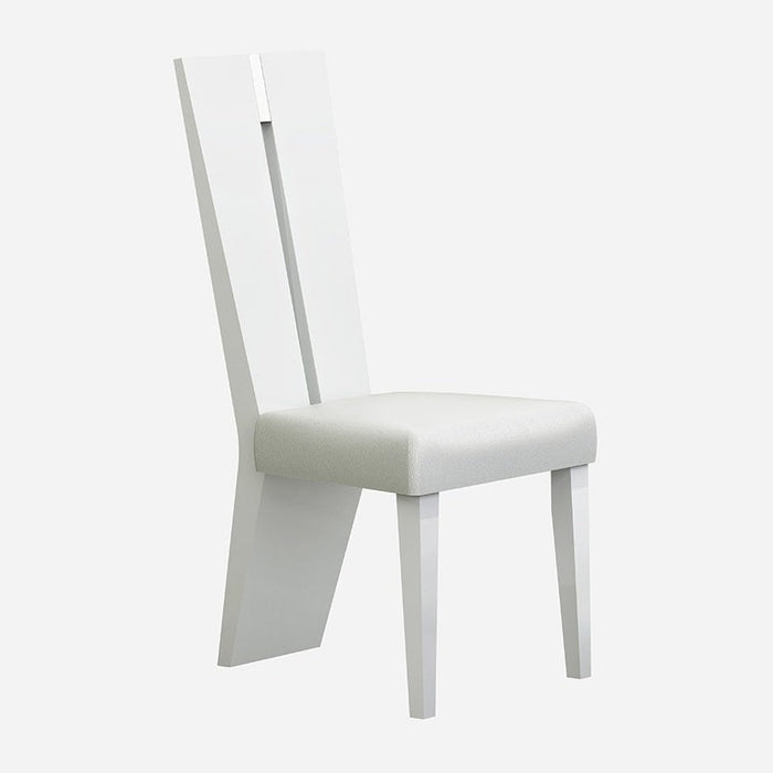 Sleek White Dining Chairs - Set of 2 | Contemporary High Gloss Design