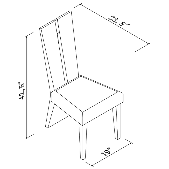 Sleek White Dining Chairs - Set of 2 | Contemporary High Gloss Design