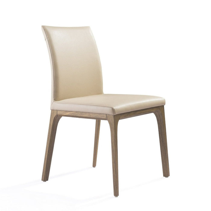 Chic Duo: 2 Faux Leather Dining Chairs by Homeroots