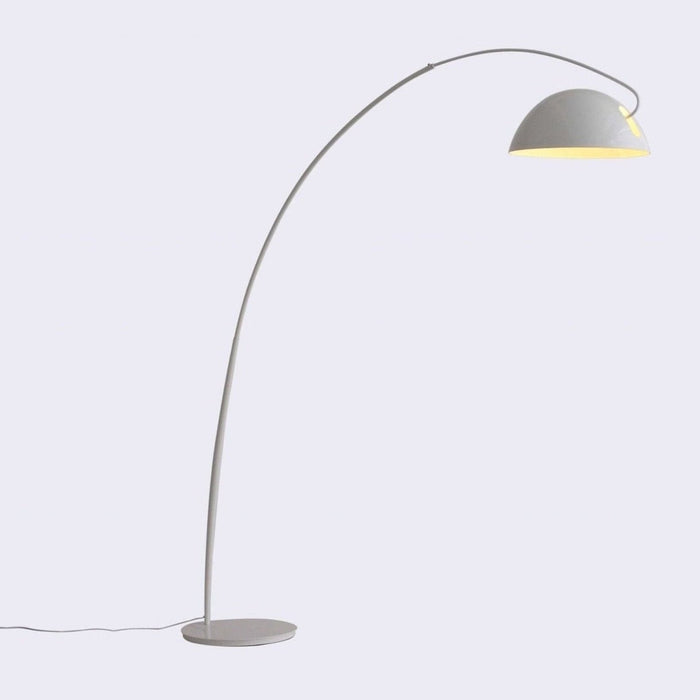 Chic 91" White Steel Arched Floor Lamp by Homeroots