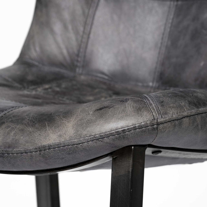 Chic Black Leather Dining Chair – Sleek Design by Homeroots