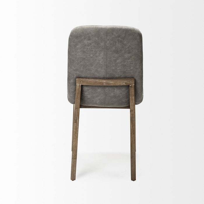 Gray & Brown Fabric Chairs Set - 2-Pack by Homeroots