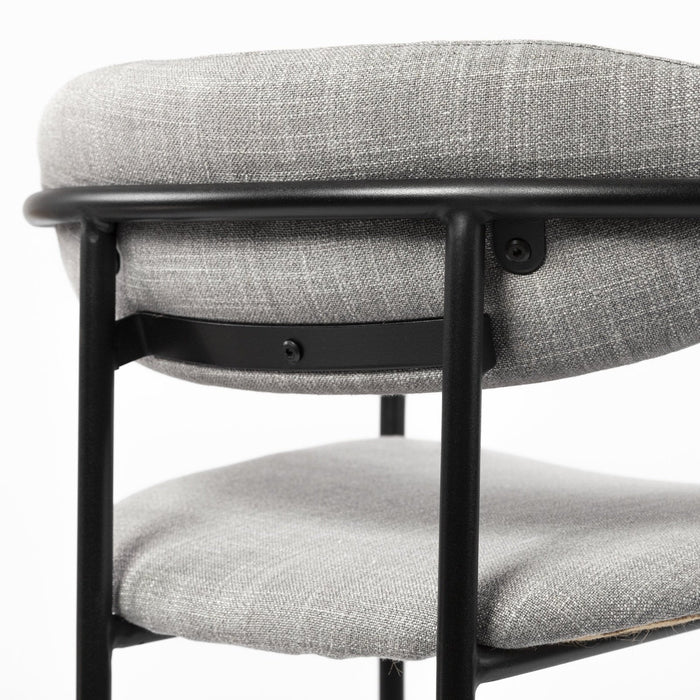 Gray & Black Fabric Arm Chairs Set - Homeroots 2-Piece Collection