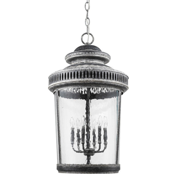 Kingston 6-Light Antique Lead Pendant - Elegant Foyer Lighting