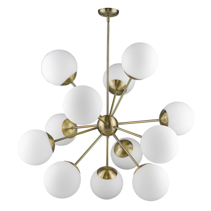 Solea 12-Light Antique Brass Chandelier by Homeroots