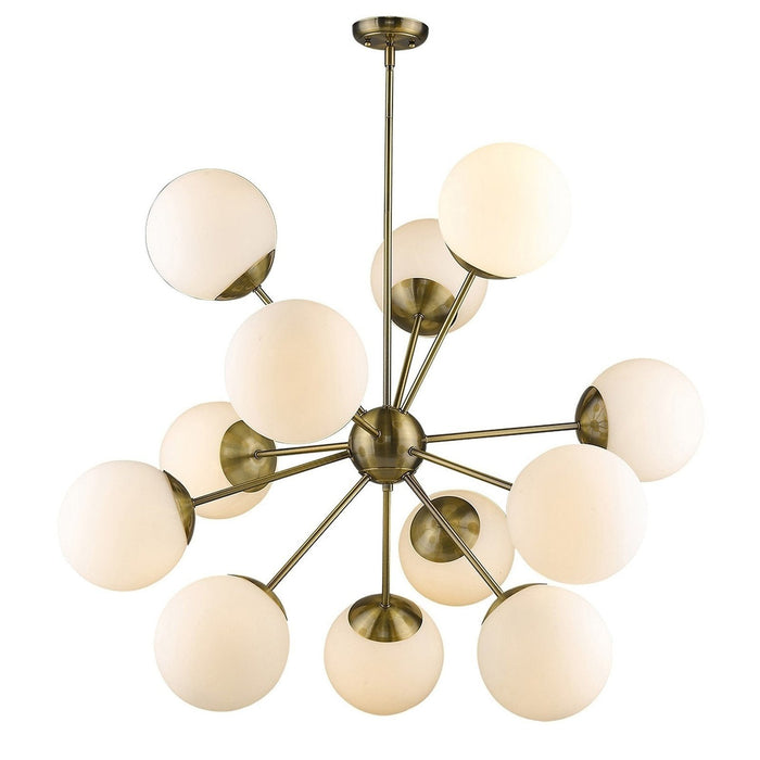 Solea 12-Light Antique Brass Chandelier by Homeroots