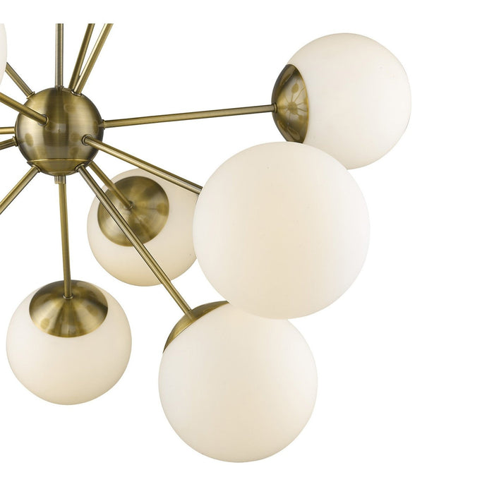 Solea 12-Light Antique Brass Chandelier by Homeroots