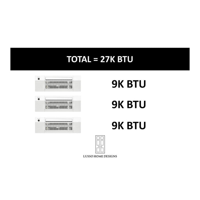 MRCOOL DIY Mini Split - 27,000 BTU 3 Zone Ceiling Cassette Ductless Air Conditioner and Heat Pump, DIY-BC-327HP090909
