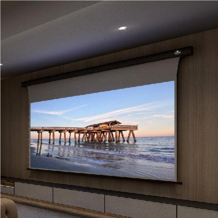 Slimline Motorized Tension 3D ALR (Ambient Light Rejecting) Obsidian Long Throw High Gain Projector Screen by VIVIDSTORM.