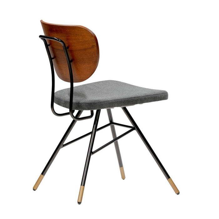 2-Piece Wood & Steel Side Chairs Set by Homeroots