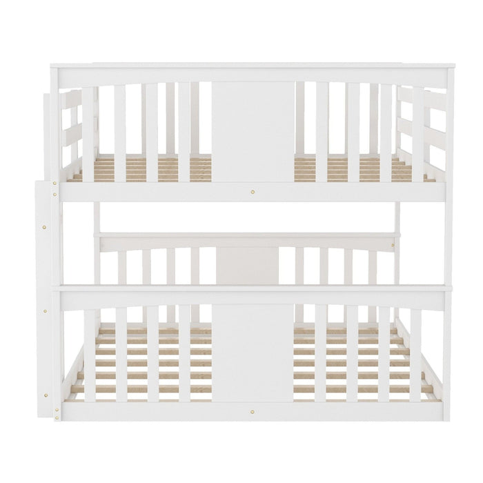 Homeroots White Full Over Full Bunk Bed