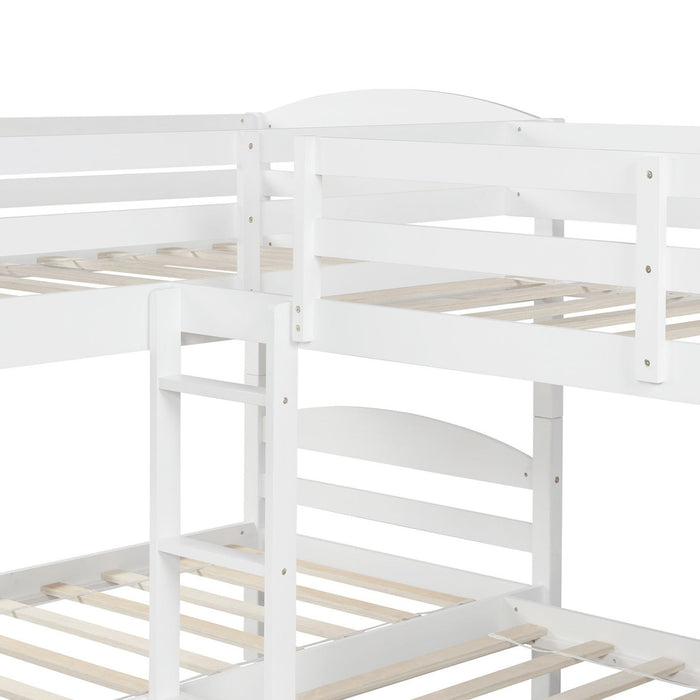 White Twin Bunk Bed – Contemporary Design by Homeroots