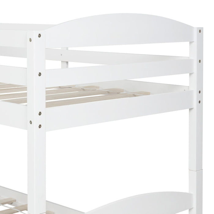 White Twin Bunk Bed – Contemporary Design by Homeroots