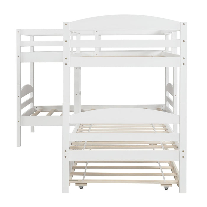 White Twin Bunk Bed – Contemporary Design by Homeroots