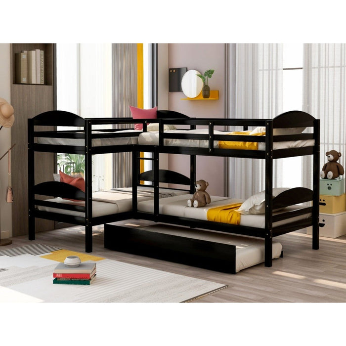 Espresso Twin Bunk Bed – Modern Design by Homeroots