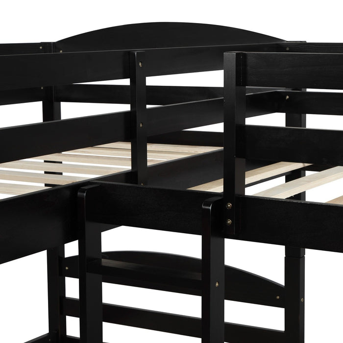 Espresso Twin Bunk Bed – Modern Design by Homeroots