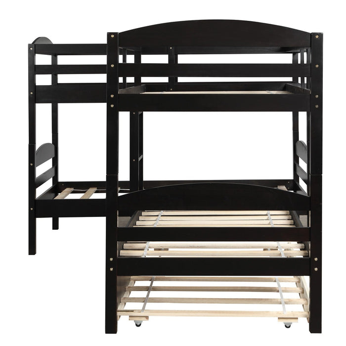 Espresso Twin Bunk Bed – Modern Design by Homeroots