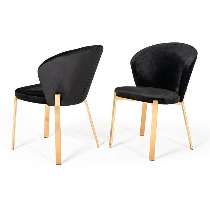 Rosegold Velvet Dining Chairs Set - 2-Pack by Homeroots