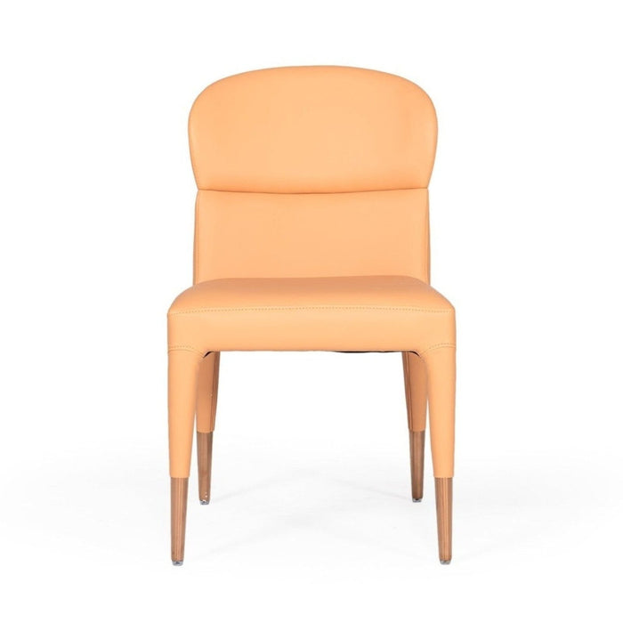 Peach Rosegold Dining Chairs - Set of 2 for Elegant Home Decor