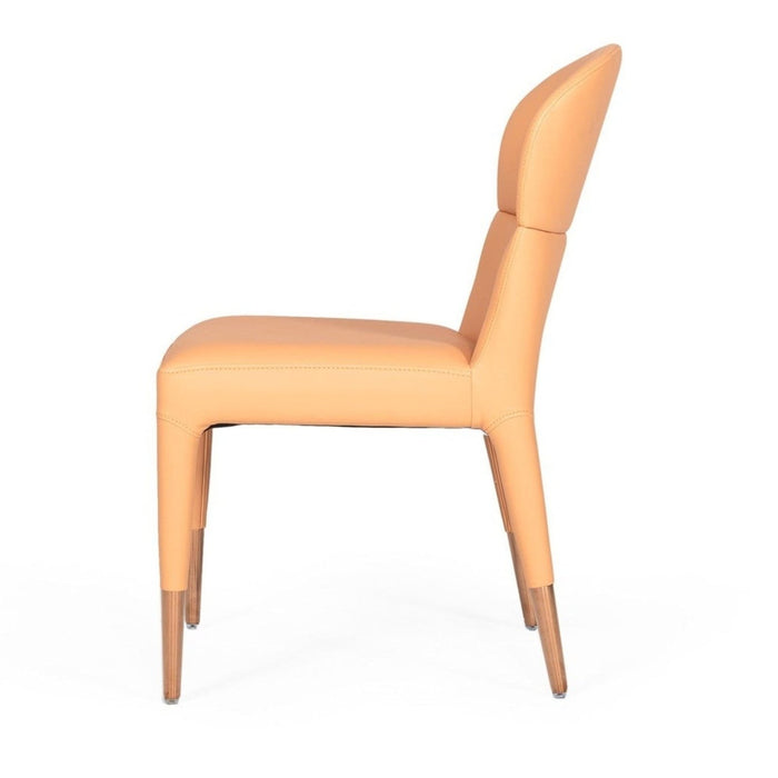 Peach Rosegold Dining Chairs - Set of 2 for Elegant Home Decor