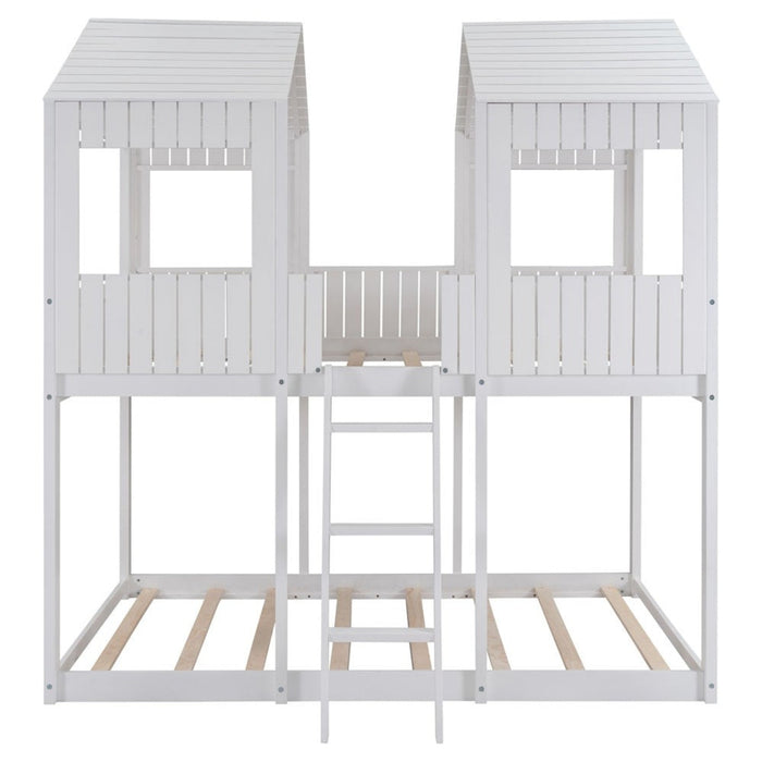 White Twin Bunk Bed - Contemporary Design for Stylish Kids' Rooms