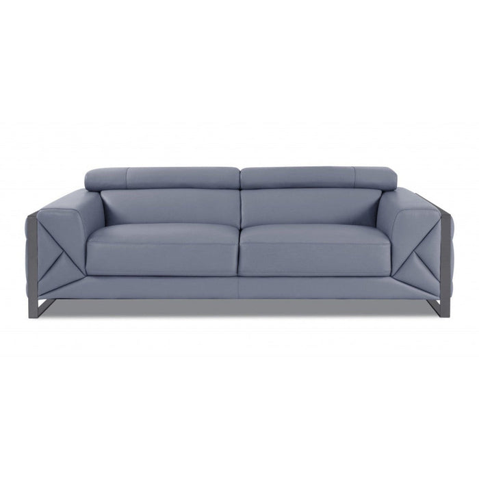 Modern 89" Chrome Leather Sofa – Homeroots Furniture