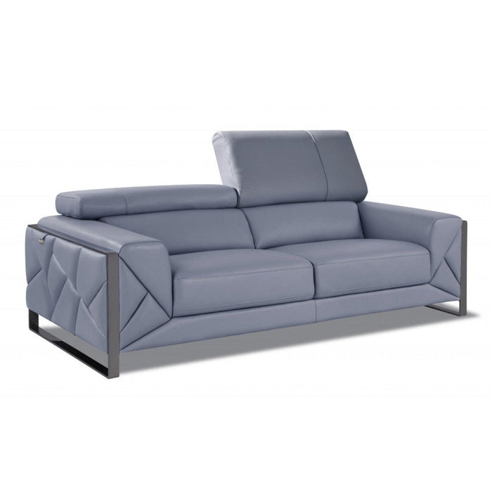 Modern 89" Chrome Leather Sofa – Homeroots Furniture